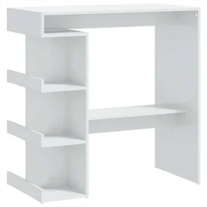 Bartafel met opbergrek 100x50x101,5 cm hoogglans wit Bartafel met opbergrek 100x50x101,5 cm hoogglans wit