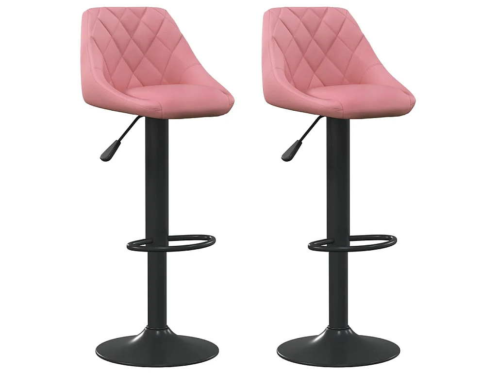 Barkrukken 2 st fluweel roze