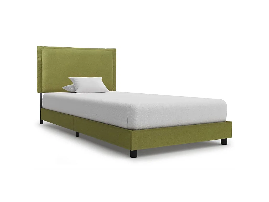 Bedframe stof groen 90x200 cm