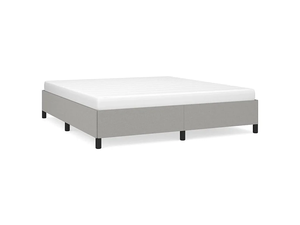 Bedframe zonder matras stof lichtgrijs 160x200 cm