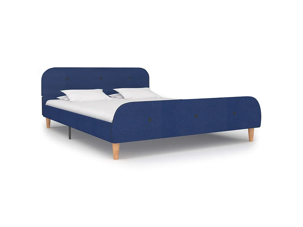 Bedframe stof blauw 140x200 cm