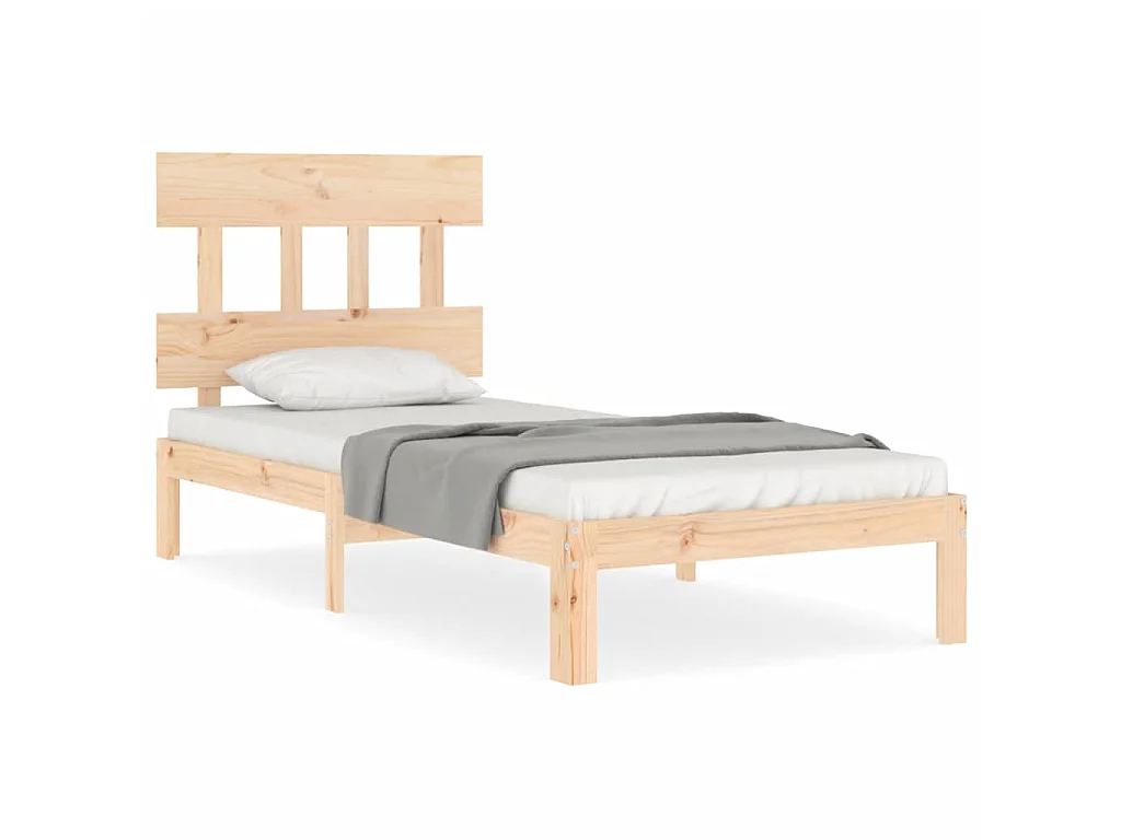 Bedframe zonder matras massief grenenhout 90x200 cm