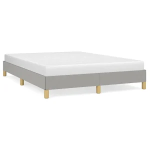 Bedframe zonder matras stof lichtgrijs 160×200 cm Bedframe zonder matras stof lichtgrijs 160×200 cm