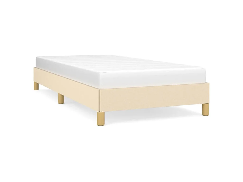 Bedframe stof crèmekleurig 90x190 cm