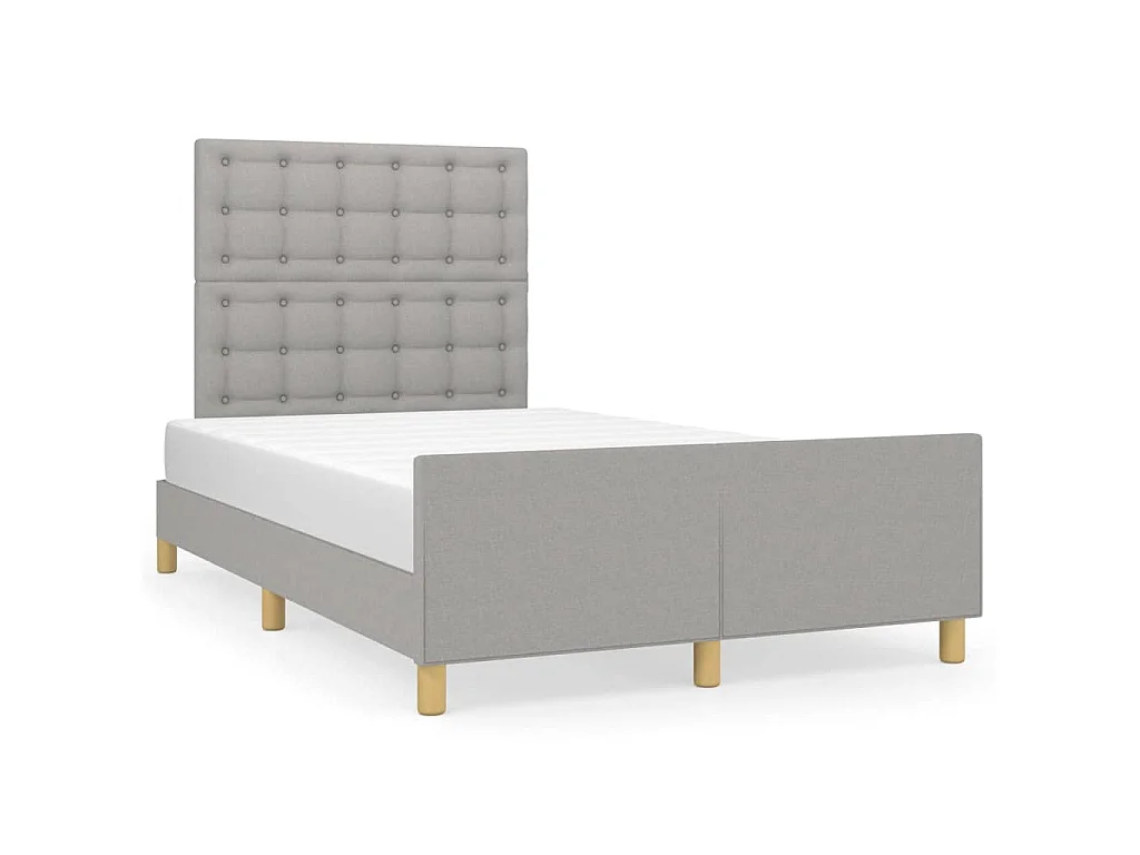 Bedframe zonder matras 120x200 cm stof lichtgrijs