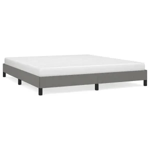 Bedframe zonder matras stof donkergrijs 160×200 cm Bedframe zonder matras stof donkergrijs 160×200 cm