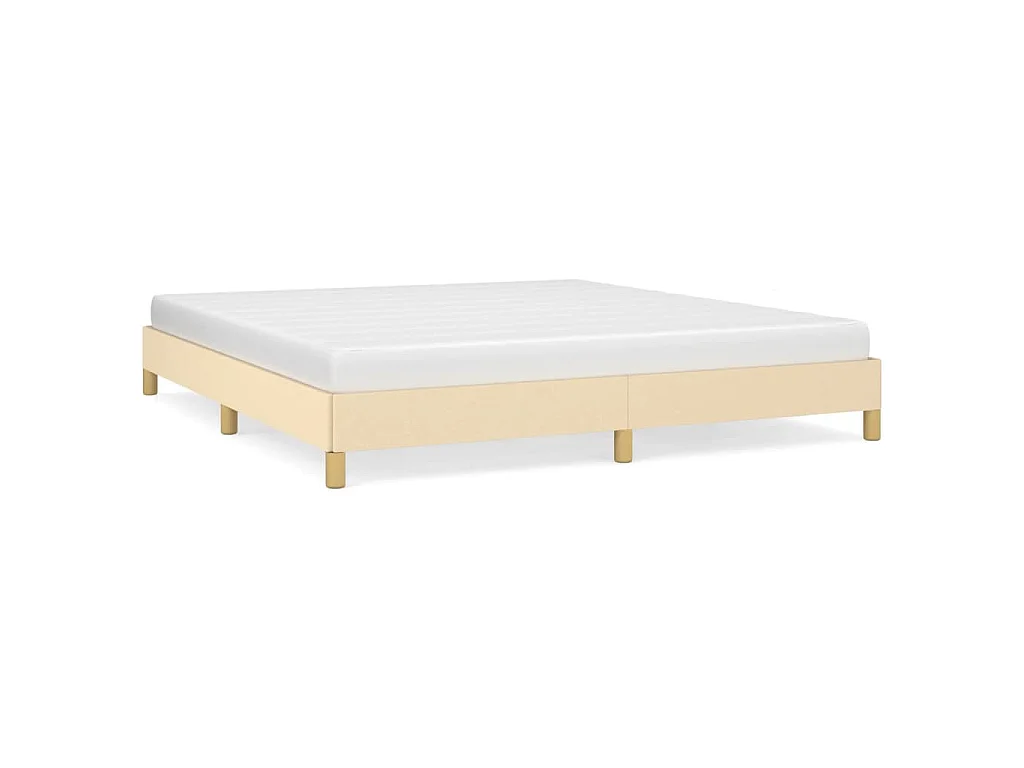 Bedframe zonder matras stof crèmekleurig 180x200 cm