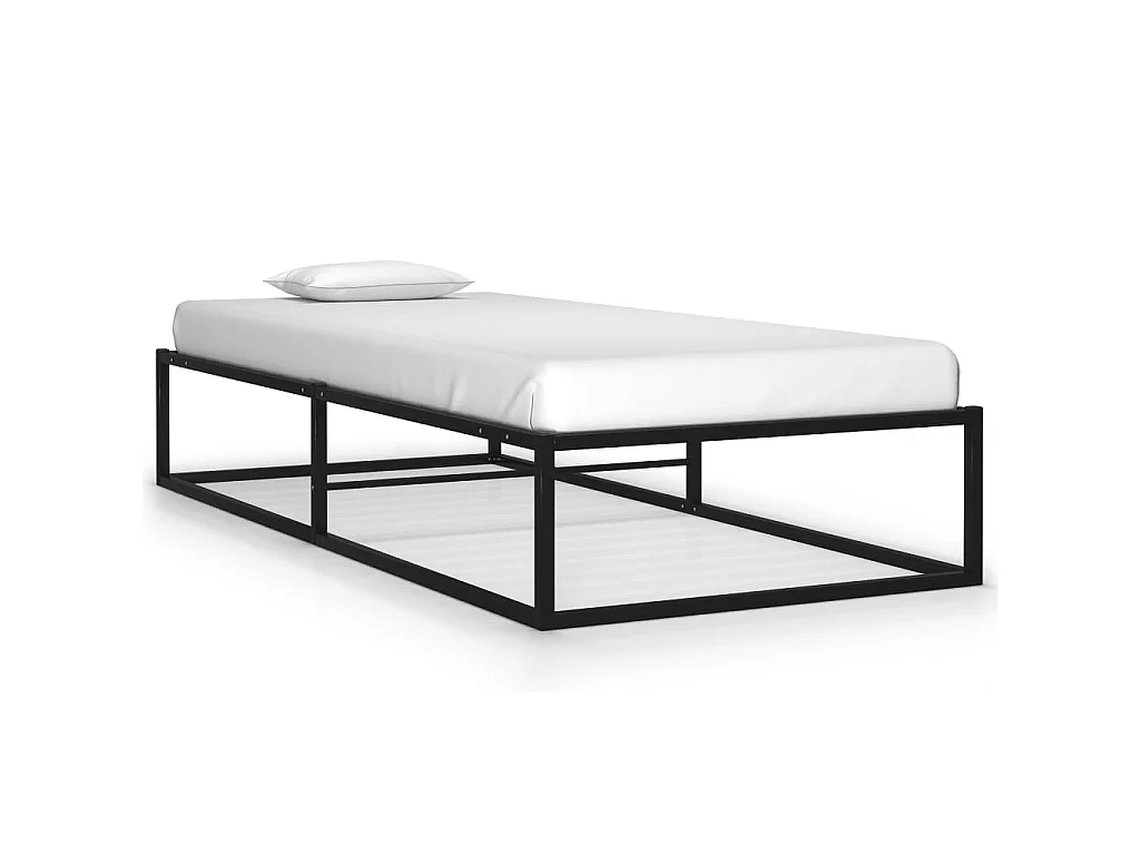 Bedframe metaal zwart 100x200 cm