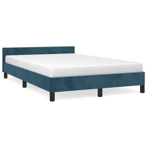 Bedframe zonder matras 120×200 cm fluweel donkerblauw