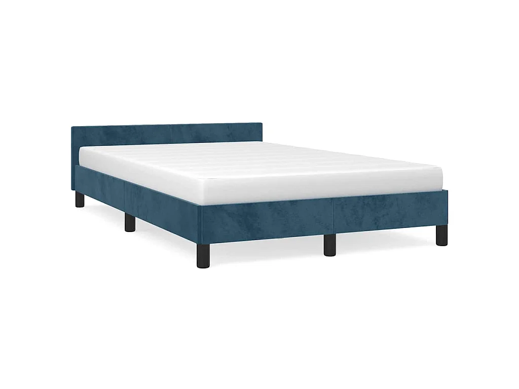 Bedframe zonder matras 120x200 cm fluweel donkerblauw