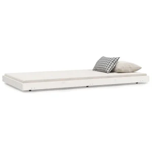Bedframe zonder matras massief grenenhout wit 90×200 cm Bedframe zonder matras massief grenenhout wit 90×200 cm