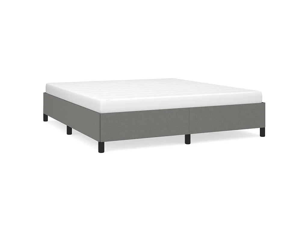 Bedframe zonder matras stof donkergrijs 180x200 cm
