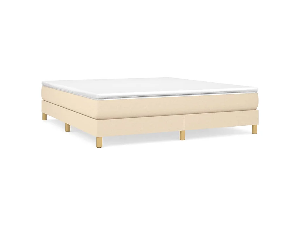 Bedframe zonder matras stof crèmekleurig 180x200 cm