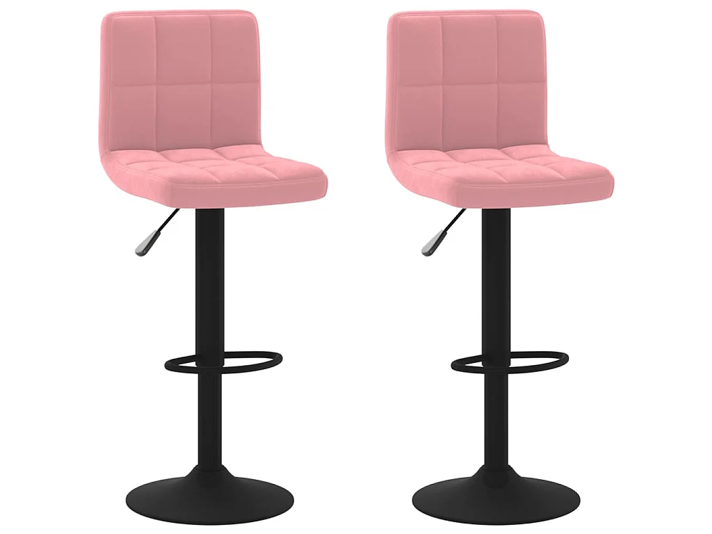 Barkrukken 2 st fluweel roze