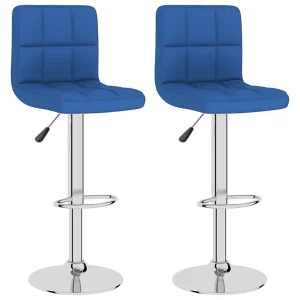 Barkrukken 2 st stof blauw Barkrukken 2 st stof blauw