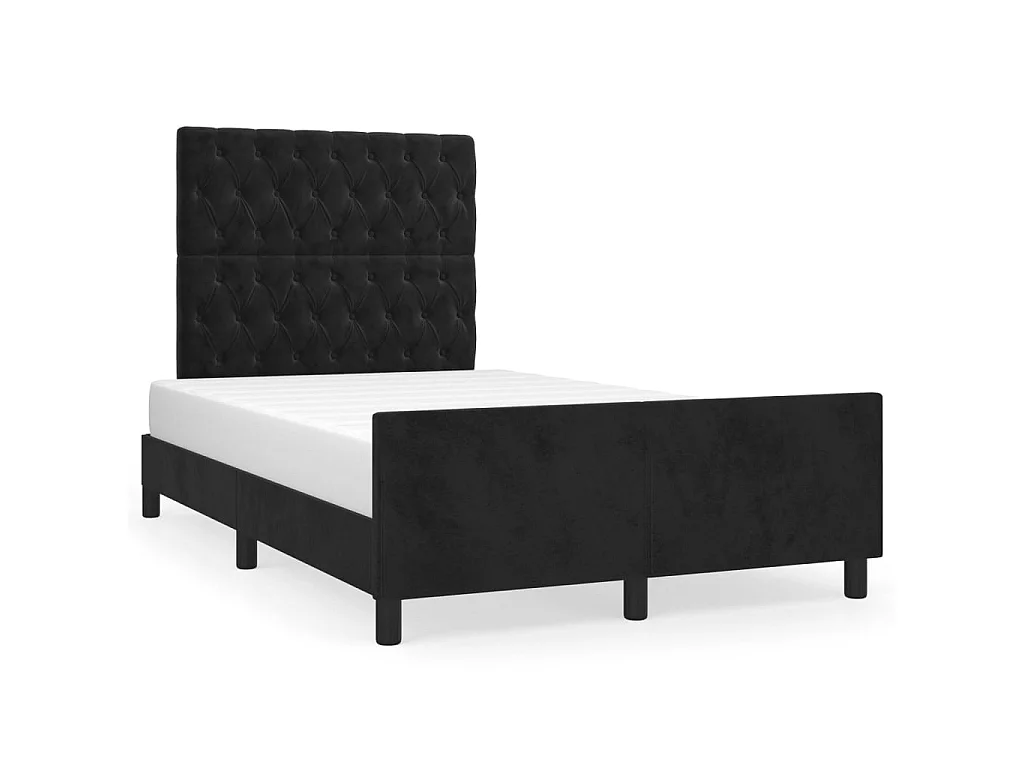 Bedframe zonder matras 120x200 cm fluweel zwart