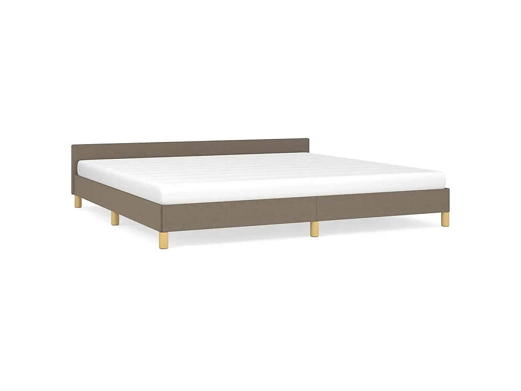 Bedframe zonder matras stof taupe 200x200 cm