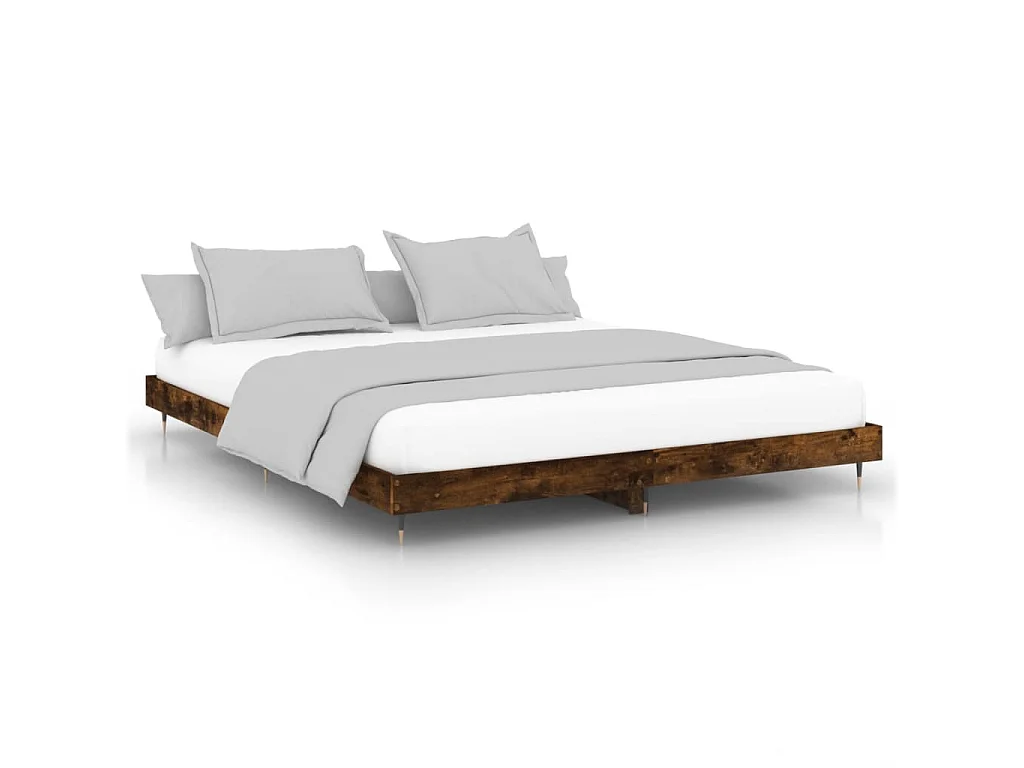 Bedframe zonder matras hout gerookt eikenkleurig 120x200 cm