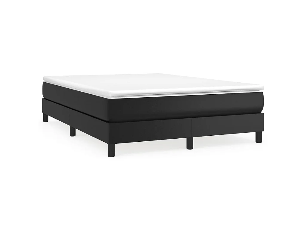 Bedframe kunstleer zwart 140x190 cm
