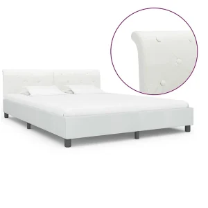 Bedframe kunstleer wit 180×200 cm Bedframe kunstleer wit 180×200 cm