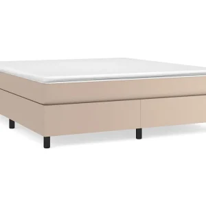 Bedframe kunstleer cappuccinokleurig 160×200 cm