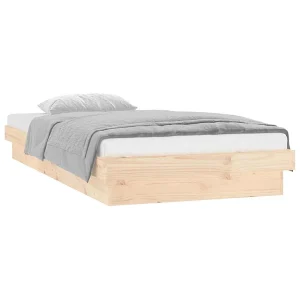 Bedframe LED massief hout 90×190 cm Bedframe LED massief hout 90×190 cm