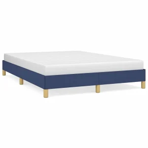 Bedframe zonder matras stof blauw 160×200 cm Bedframe zonder matras stof blauw 160×200 cm