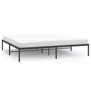 Bedframe metaal zwart 200×200 cm Bedframe metaal zwart 200×200 cm