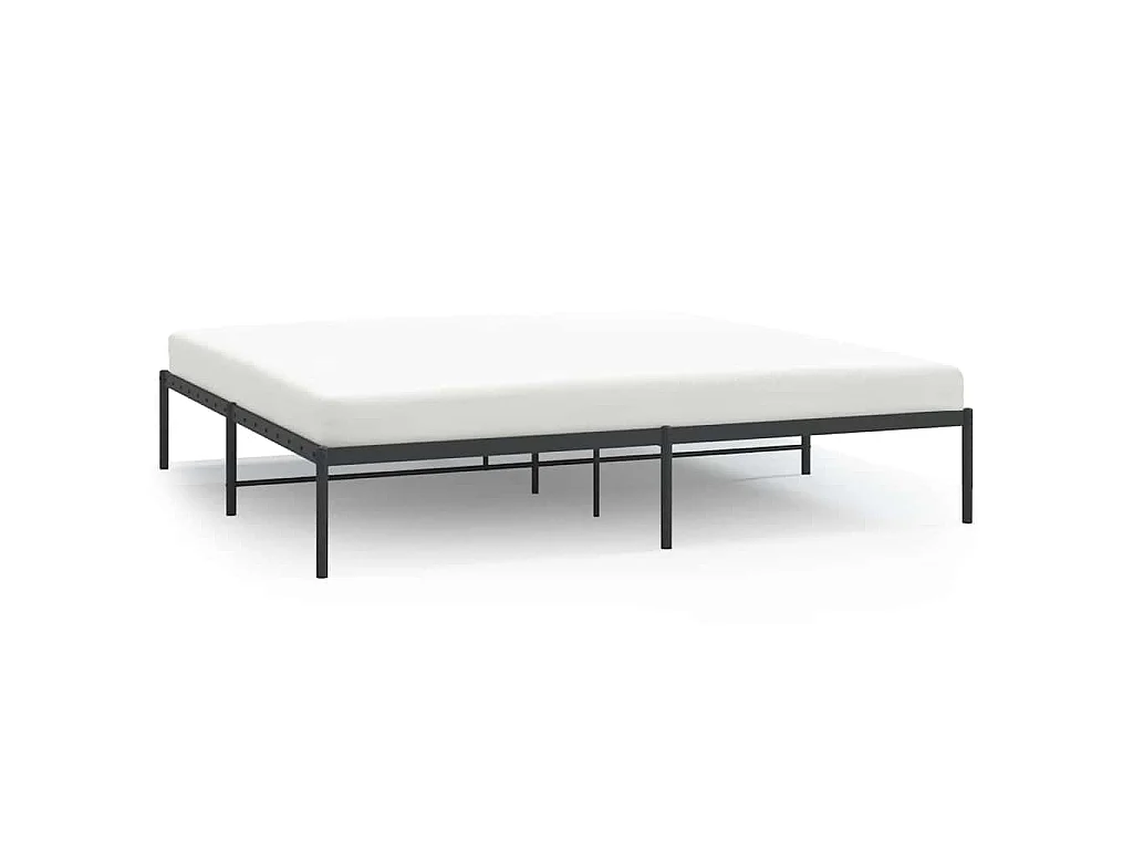 Bedframe metaal zwart 200x200 cm
