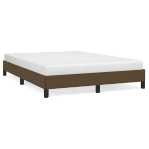 Bedframe zonder matras stof donkerbruin 140×190 cm Bedframe zonder matras stof donkerbruin 140×190 cm
