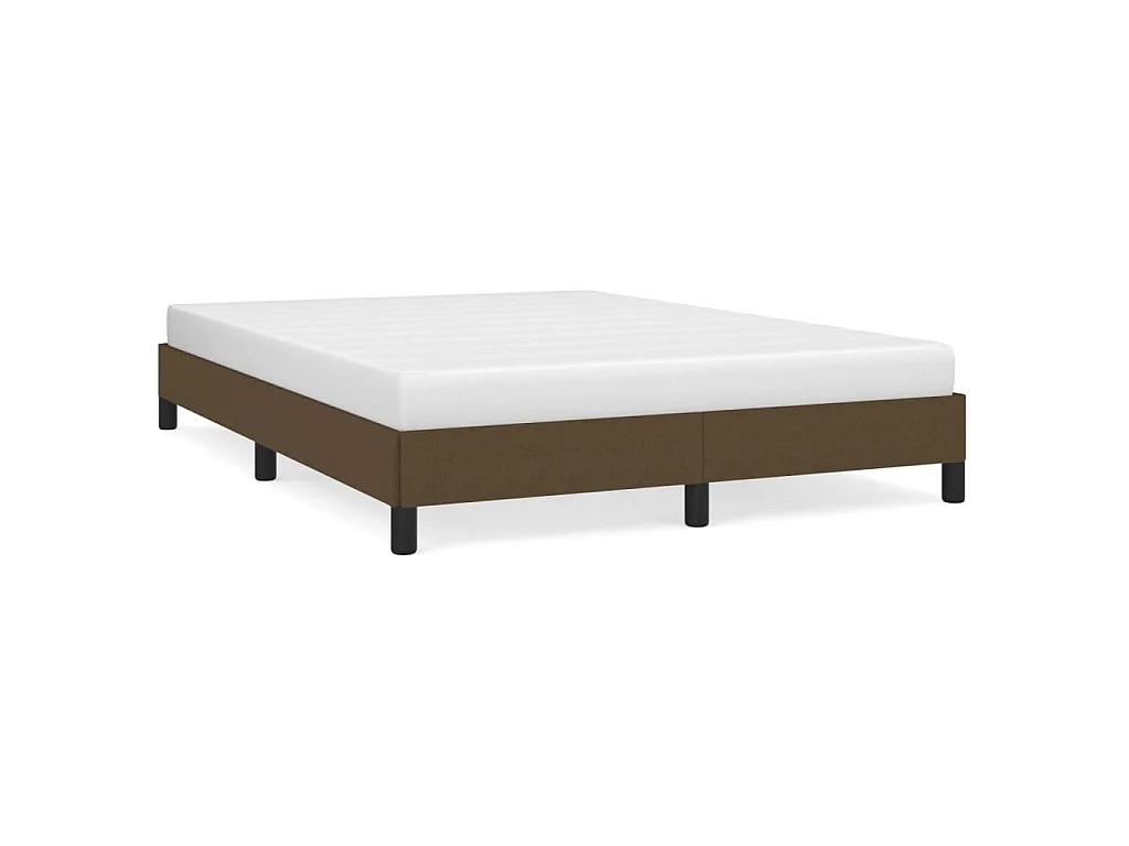 Bedframe zonder matras stof donkerbruin 140x190 cm