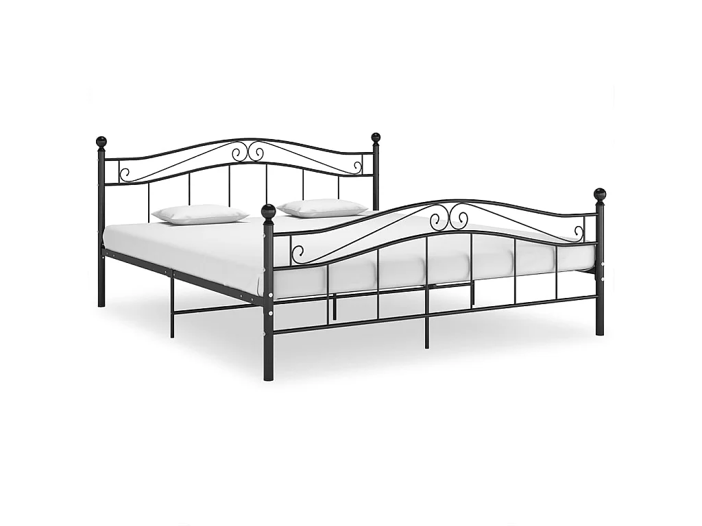 Bedframe metaal zwart 200x200 cm