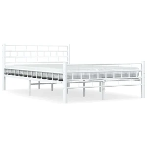 Bedframe metaal wit 140×200 cm Bedframe metaal wit 140×200 cm