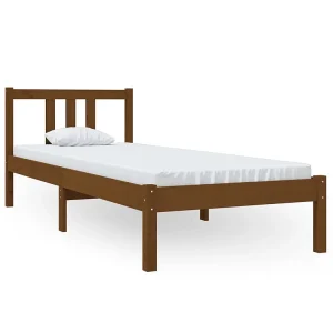 Bedframe massief hout honingbruin 75×190 cm Bedframe massief hout honingbruin 75×190 cm