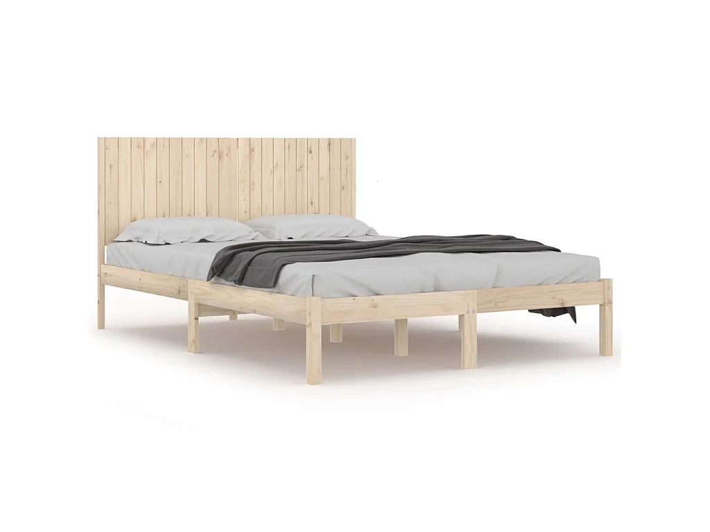 Bedframe zonder matras massief grenenhout 200x200 cm