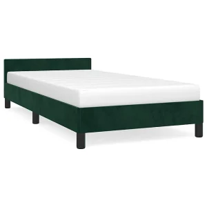 Bedframe zonder matras 90×200 cm fluweel donkergroen Bedframe zonder matras 90×200 cm fluweel donkergroen
