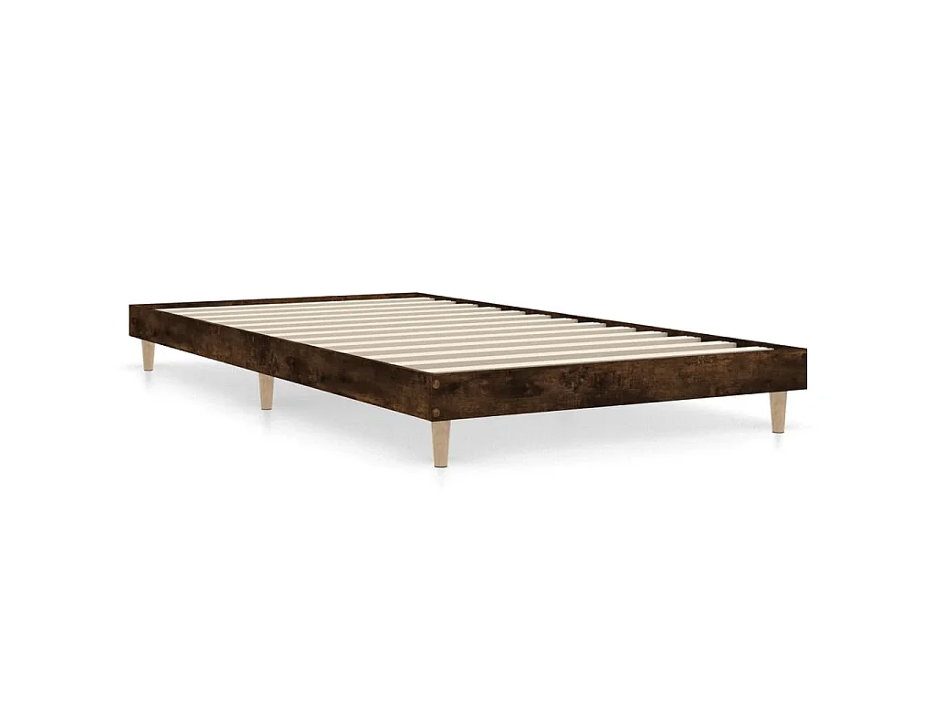 Bedframe zonder matras hout gerookt eikenkleurig 100x200 cm