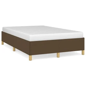 Bedframe zonder matras 120×200 cm stof donkerbruin Bedframe zonder matras 120×200 cm stof donkerbruin