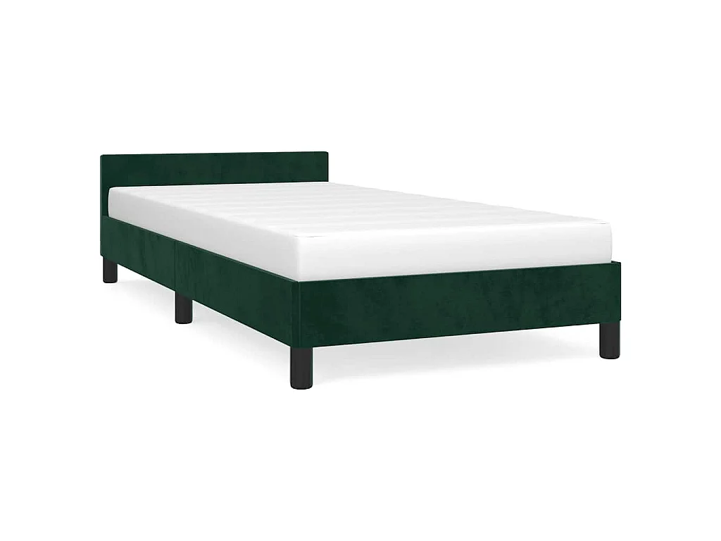 Bedframe zonder matras 90x190 cm fluweel donkergroen