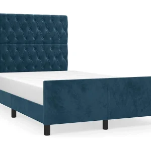 Bedframe zonder matras 120×200 cm fluweel donkerblauw