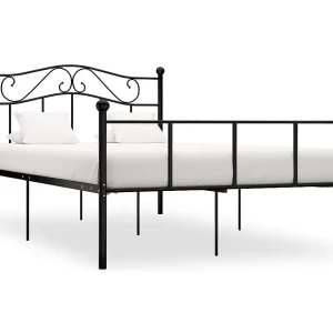 Bedframe metaal zwart 140×200 cm