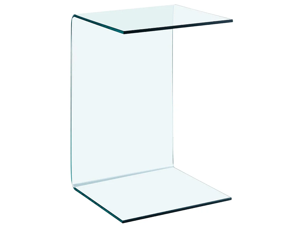 Bijzettafel 40x40x60 cm gehard glas