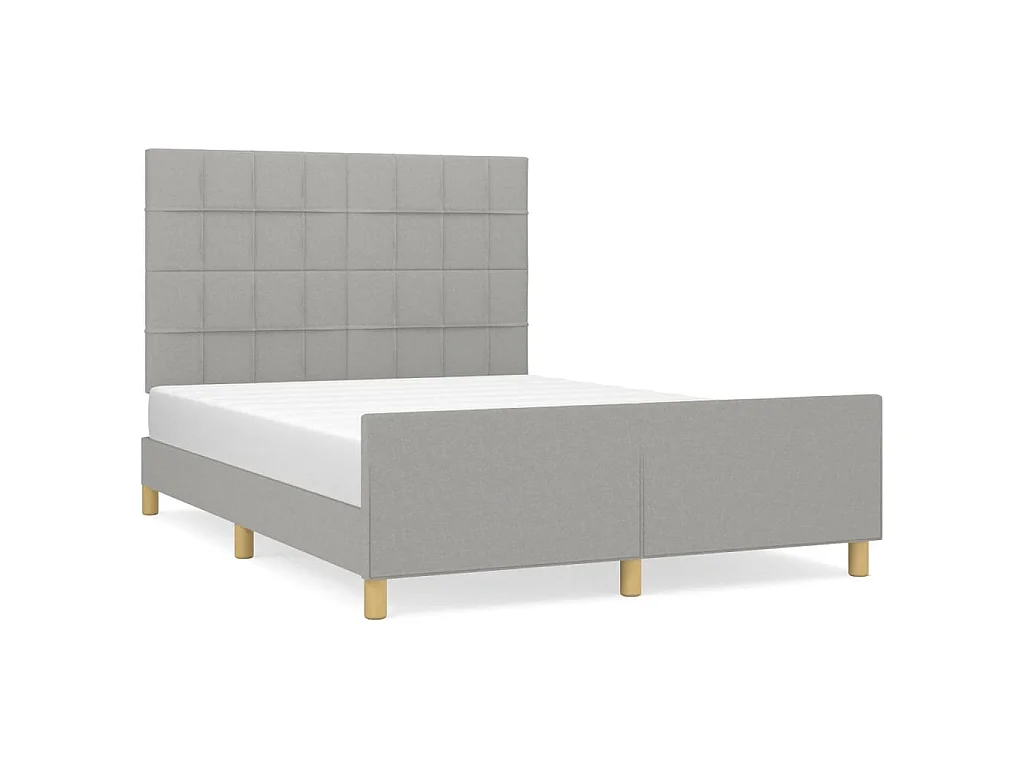Bedframe zonder matras stof lichtgrijs 140x190 cm