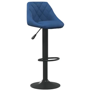 Barkruk fluweel blauw
