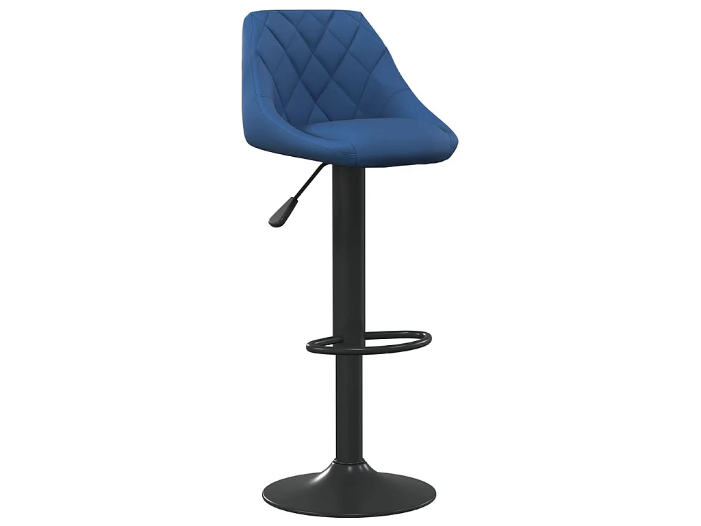 Barkruk fluweel blauw