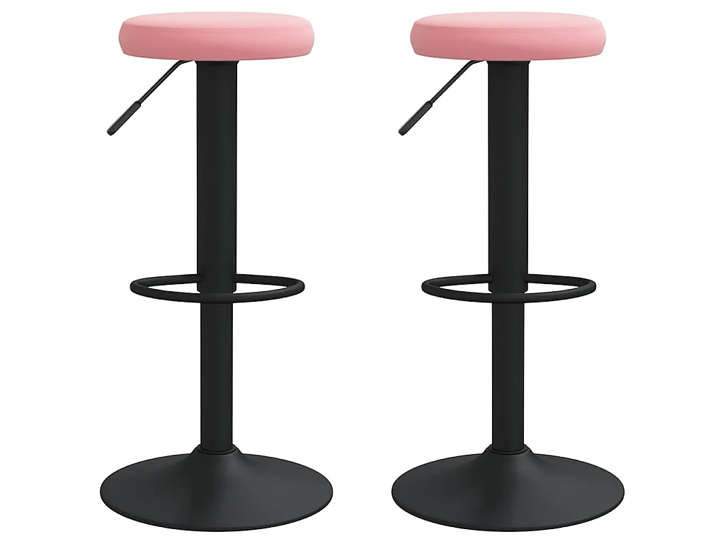 Barkrukken 2 st fluweel roze