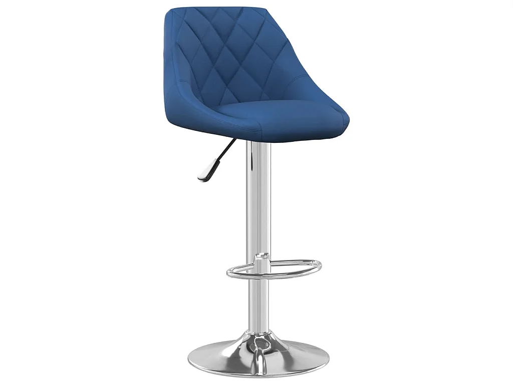 Barkruk fluweel blauw