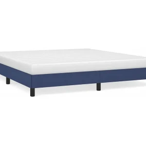 Bedframe zonder matras stof blauw 160×200 cm Bedframe zonder matras stof blauw 160×200 cm