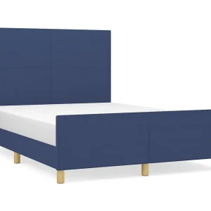 Bedframe zonder matras stof blauw 140×200 cm Bedframe zonder matras stof blauw 140×200 cm