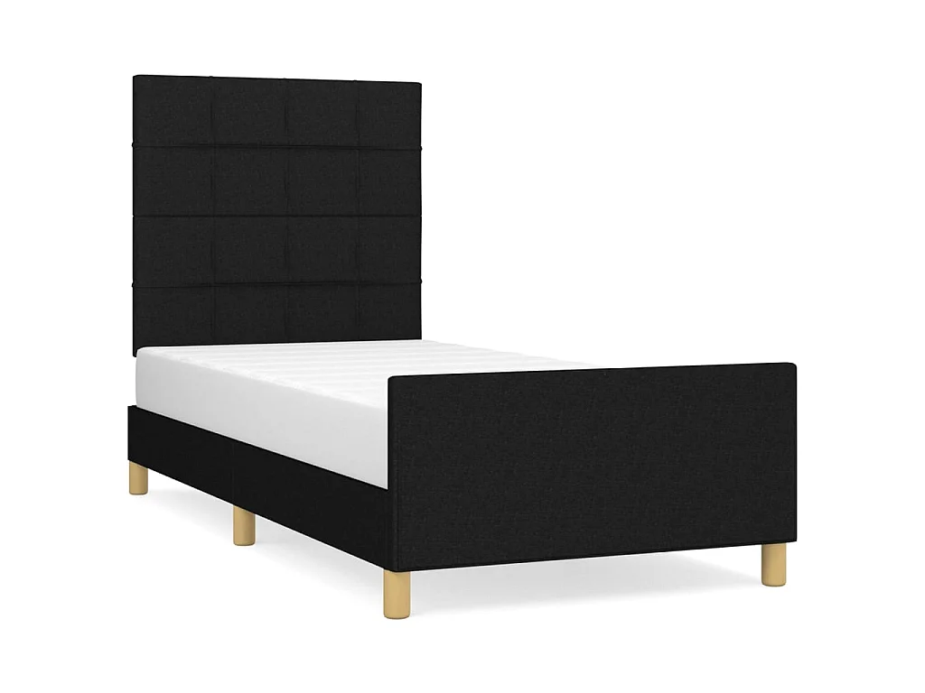 Bedframe zonder matras 100x200 cm stof zwart